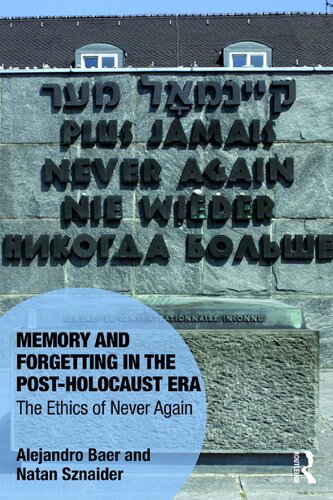 Memory And Forgetting In The Postholocaust Era The Ethics Of Never Again 1st Edition Alejandro Baer