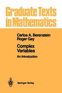Complex Variables Carlos A Berenstein Roger Gay