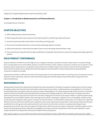 Shargel And Yus Applied Biopharmaceutics Pharmacokinetics 8th Edition 8 Online Andrew Bc Yu