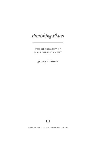 Punishing Places The Geography Of Mass Imprisonment 1st Edition Jessica T Simes