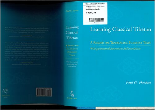 Learning Classical Tibetan Paul Hackett