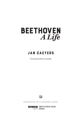 Beethoven A Life 1st Edition Jan Caeyers