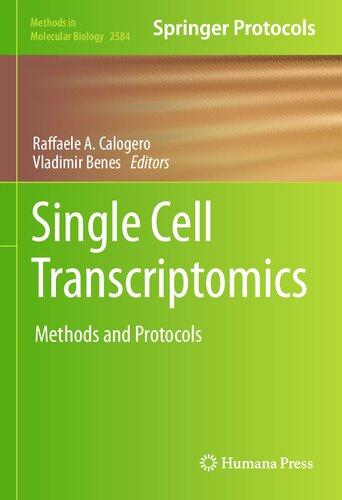 Single Cell Transcriptomics Raffaele A Calogero Vladimir Benes