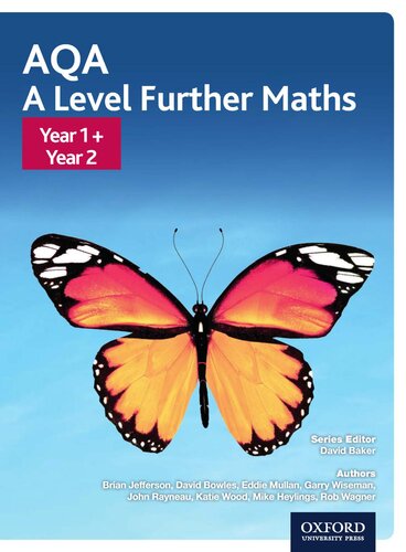 Aqa A Level Further Maths Year 1 Year 2 Student Book 1 Brian Jefferson