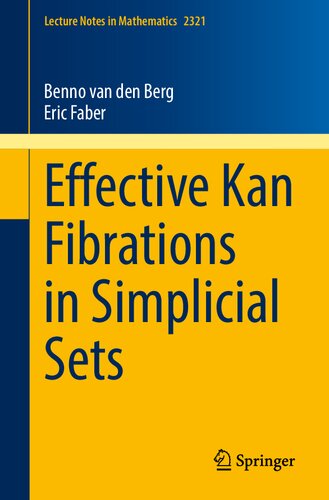 Effective Kan Fibrations In Simplicial Sets Benno Van Den Berg
