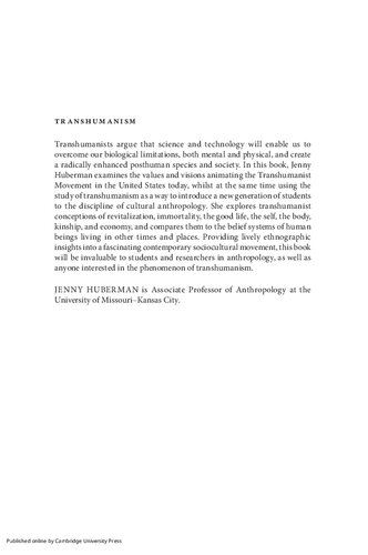 Transhumanism From Ancestors To Avatars Jennifer Huberman