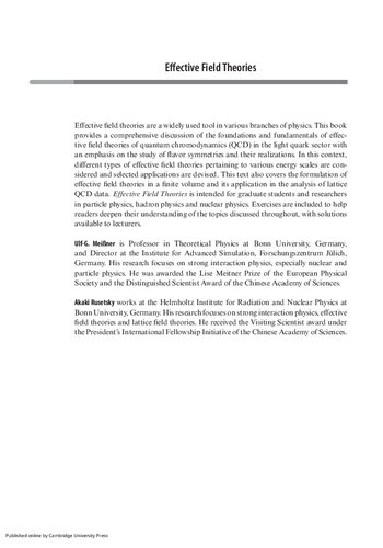 Effective Field Theories Ulfg Meiner Akaki Rusetsky