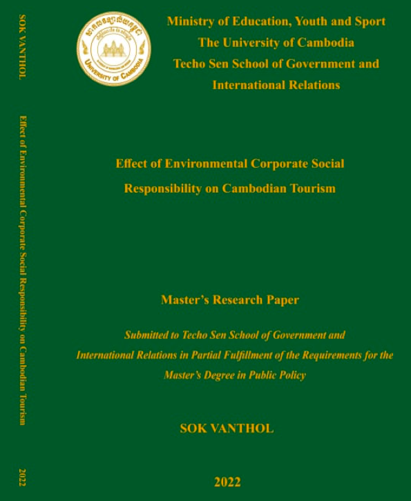 Effect Of Environmental Corporate Social Responsibility On Cambodian Tourism 1st Edition Sok Vanthol