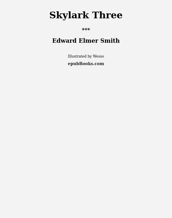 Skylark Three E E Smith