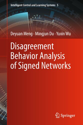 Disagreement Behavior Analysis Of Signed Networks Deyuan Meng