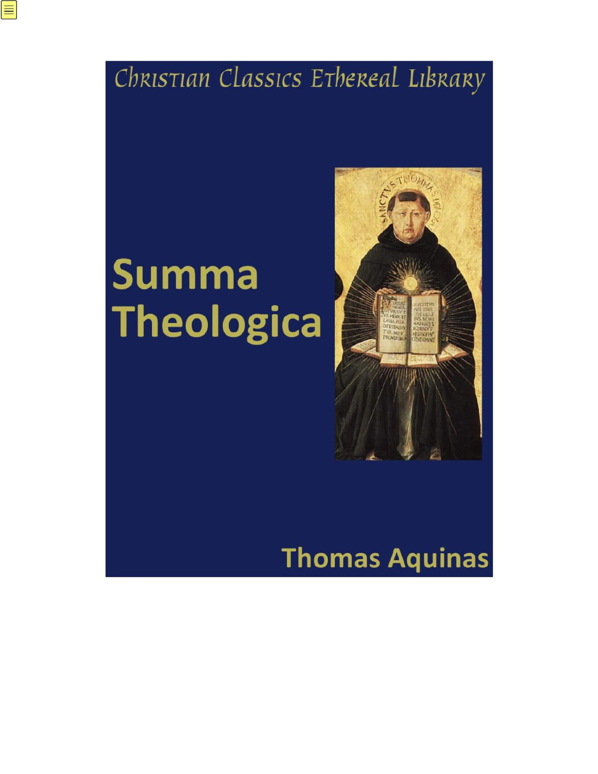 Summa Theologica Saint Thomas Aquinas