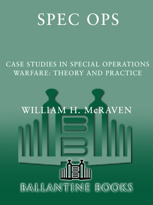 Spec Ops Case Studies In Special Operations Warfare Theory And Practice William H Mcraven