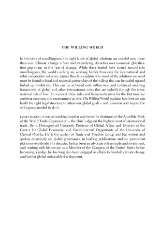 The Willing World 1st James Bacchus Jim Bacchus