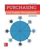 Purchasing And Supply Management 16e 16th P Fraser Johnson