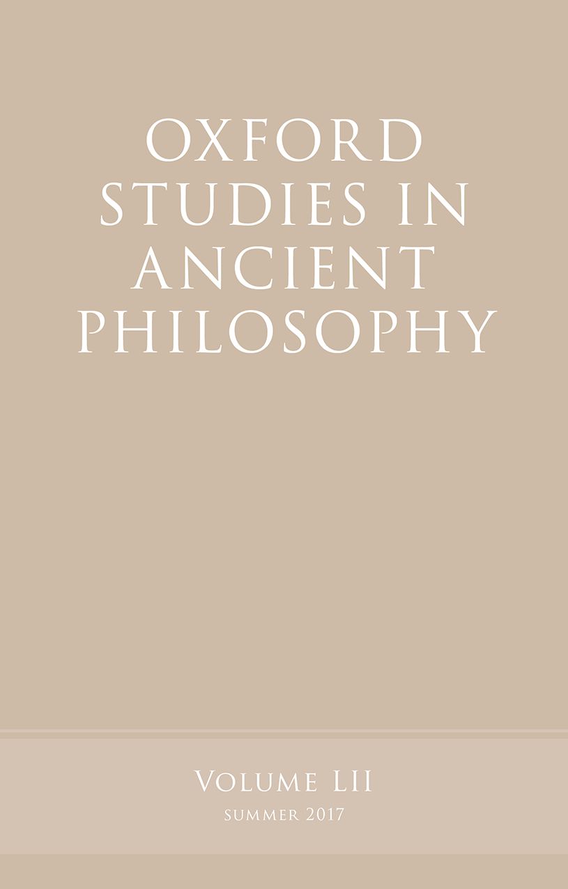Oxford Studies In Ancient Philosophy Vol 52 Victor Caston