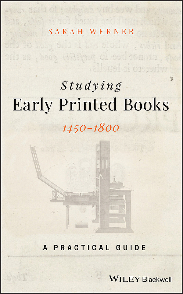 Studying Early Printed Books 14501800 Sarah Werner