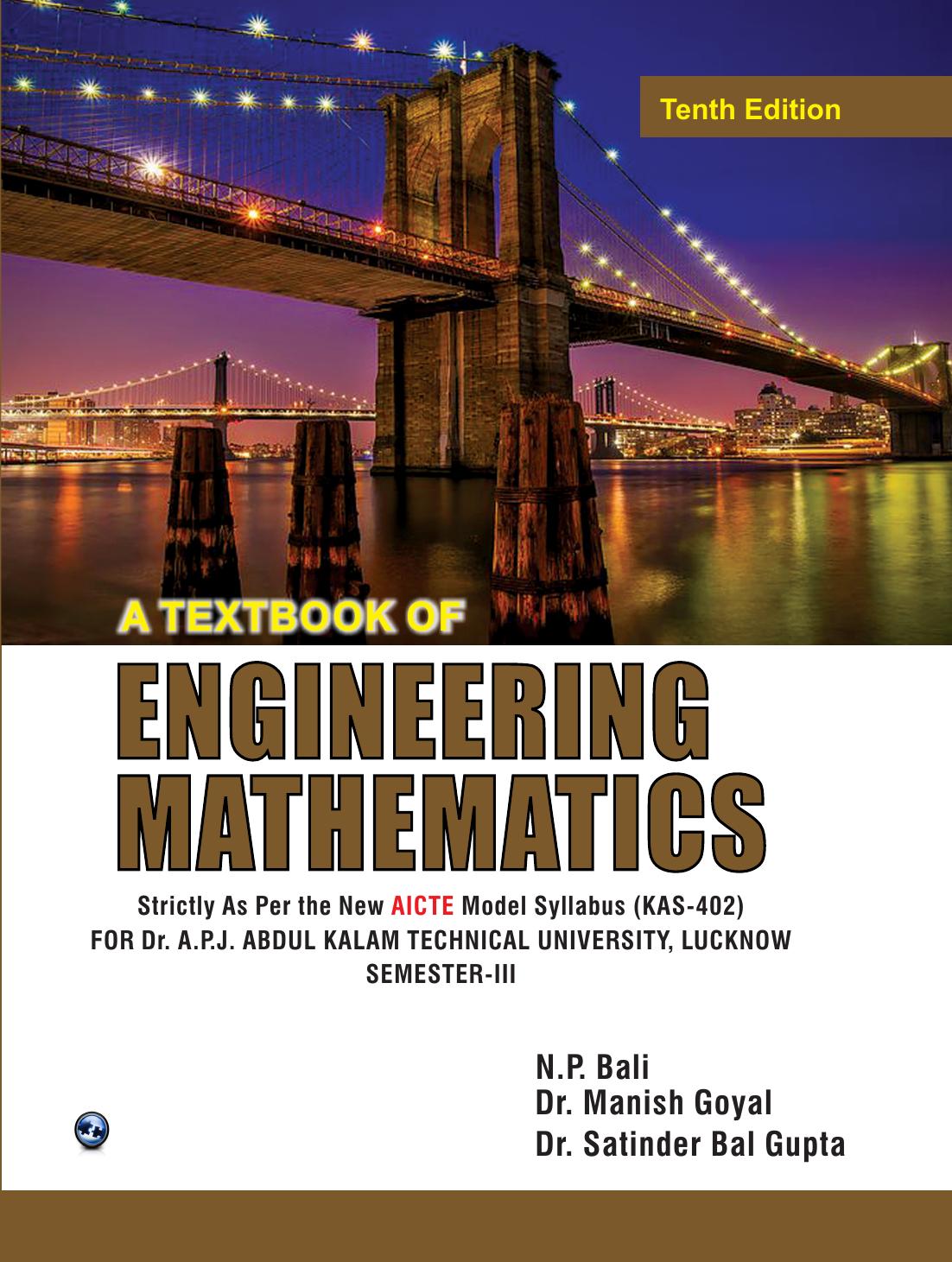 A Textbook Of Engineering Mathematics For Btech 2nd Year Semester Iii 10th Dr Satinder Bal Gupta Dr Manish Goyal