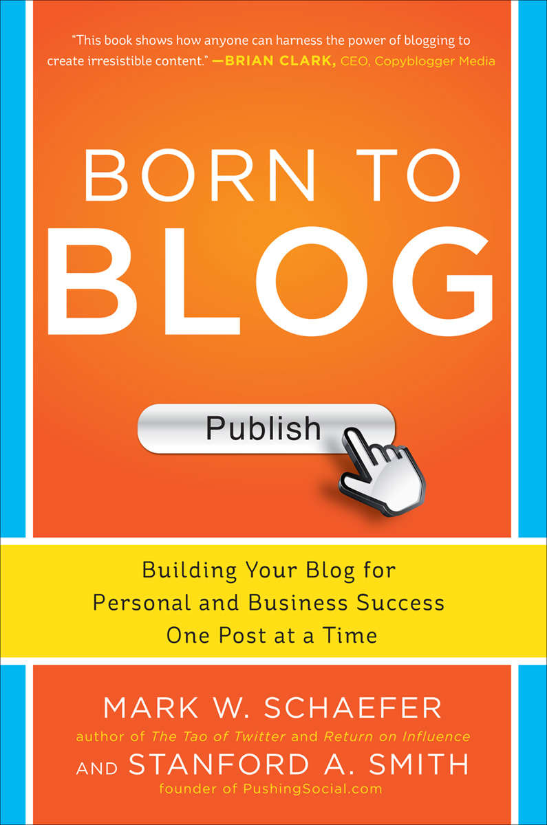 Born To Blog Building Your Blog For Personal And Business Success One Post At A Time Mark Schaefer Mark Schaefer Stanford Smith Stanford Smith