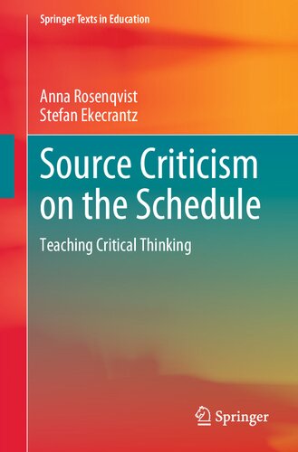 Source Criticism On The Schedule Teaching Critical Thinking Anna Rosenqvist