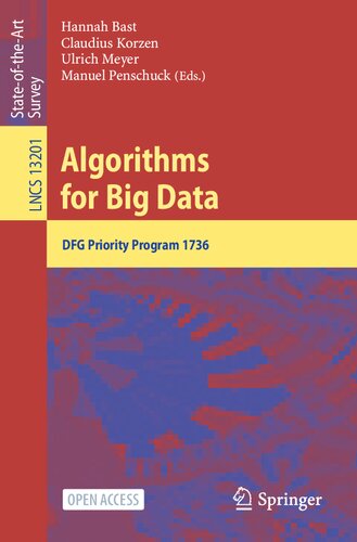 Algorithms For Big Data Dfg Priority Program 1736 Hannah Bast