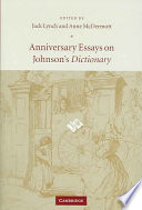 Anniversary Essays On Johnsons Dictionary Jack Lynch John T Lynch
