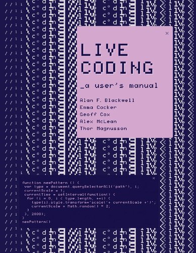 Live Coding Alan F Blackwell Emma Cocker Geoff Cox Alex Mclean