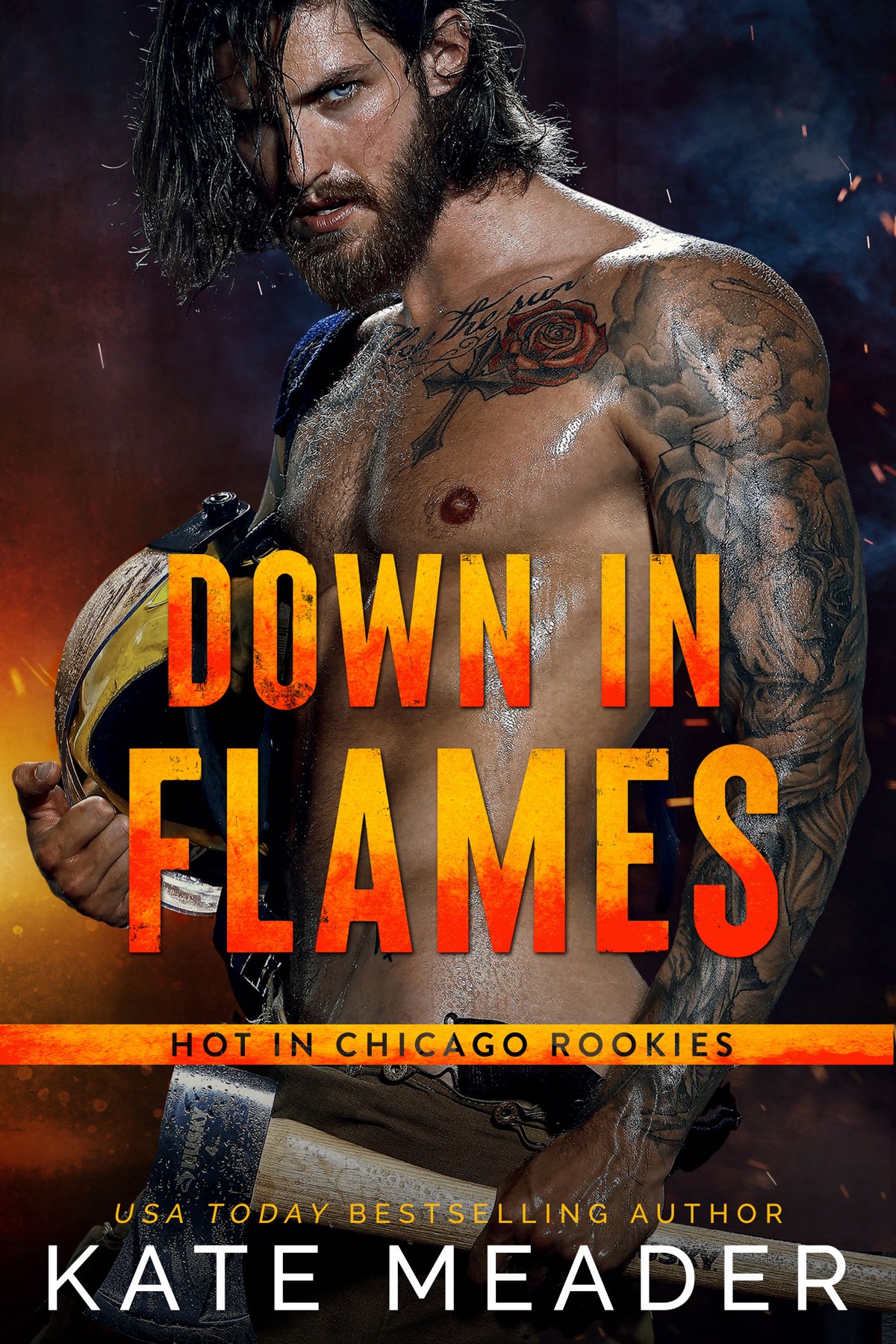 Down In Flames An Mm Firefighterhockey Romance 1st Kate Meader