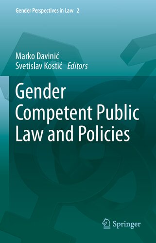 Gender Perspectives In Law Volume 2 Gender Competent Public Law And Policies 1st Edition Marko Davini