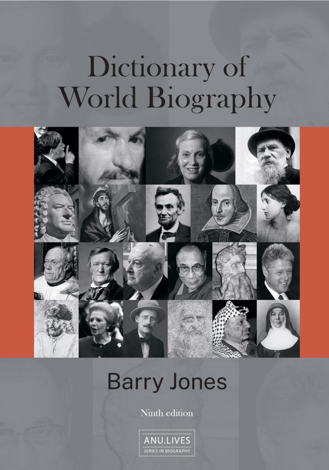 Dictionary Of World Biography 9th Barry O Jones