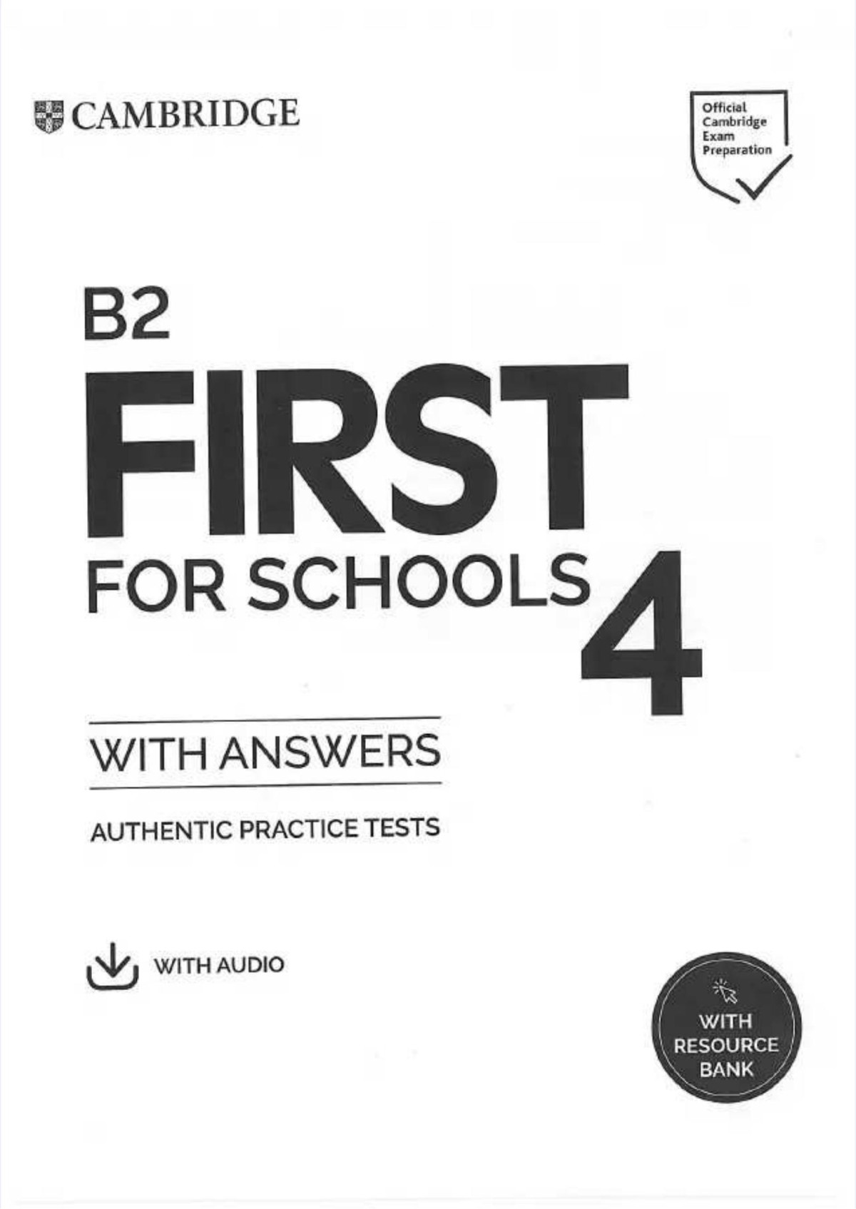 Cambridge B2 First For Schools 4 With Answers Cambridge