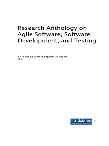 Research Anthology On Agile Software Software Development And Testing Information Resources Management Association