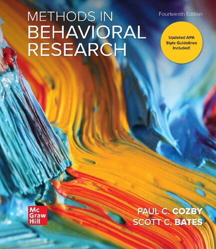 Loose Leaf For Methods In Behavioral Research 14th Paul C Cozby Scott Bates