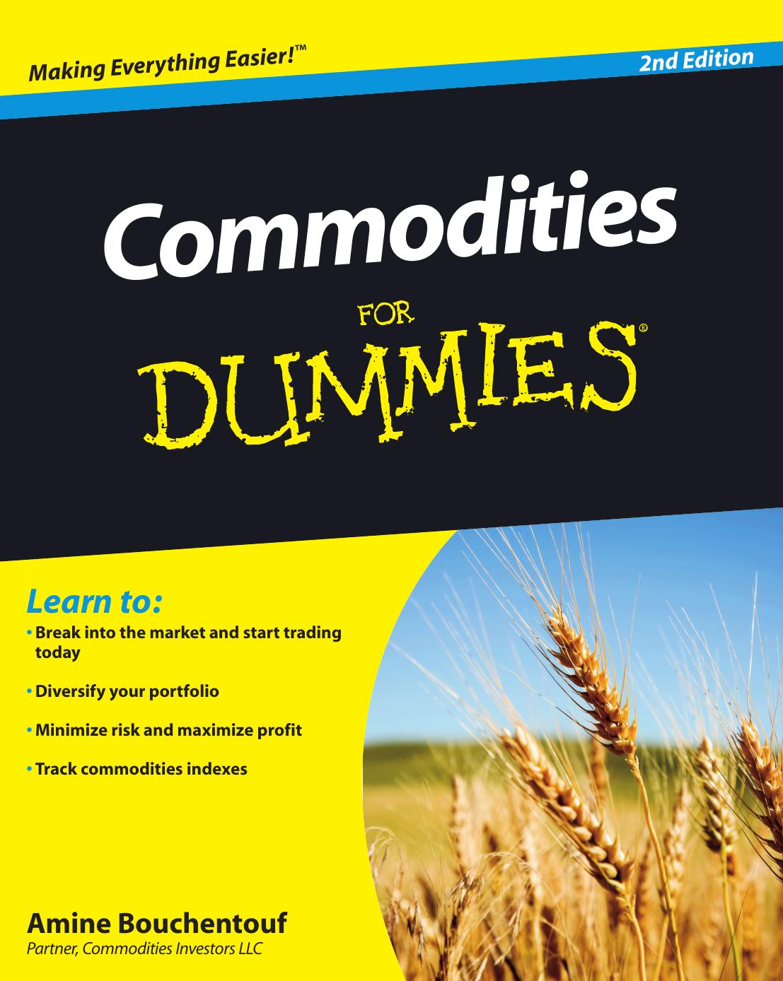 Commodities For Dummies 2nd Edition Bouchentouf Amine