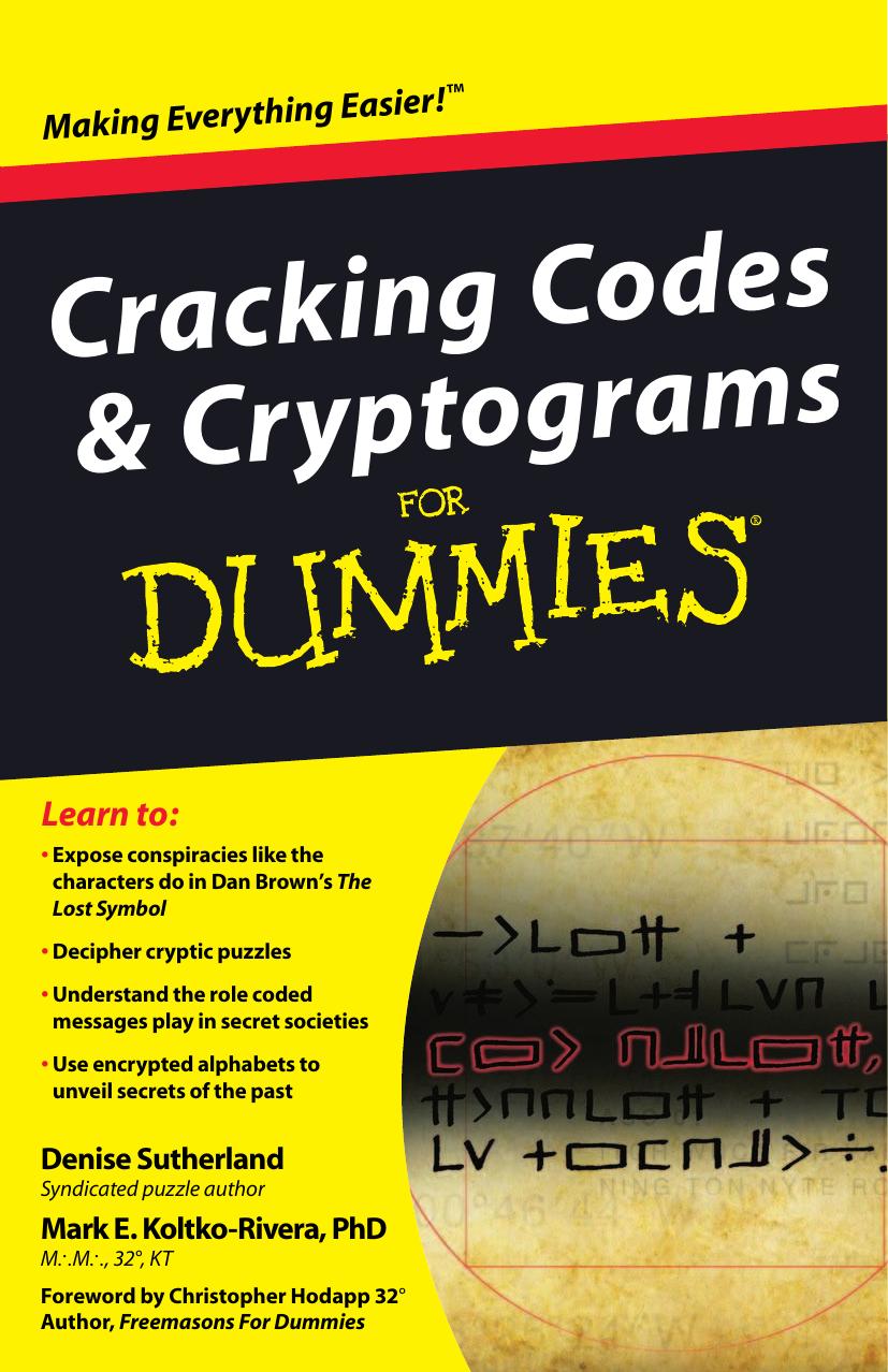 Cracking Codes And Cryptograms For Dummies Denise Sutherland