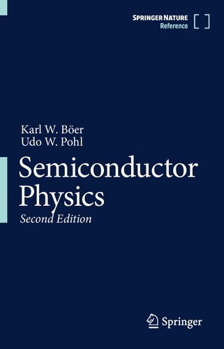 Semiconductor Physics 2nd Edition Karl W Ber Udo W Pohl Eds