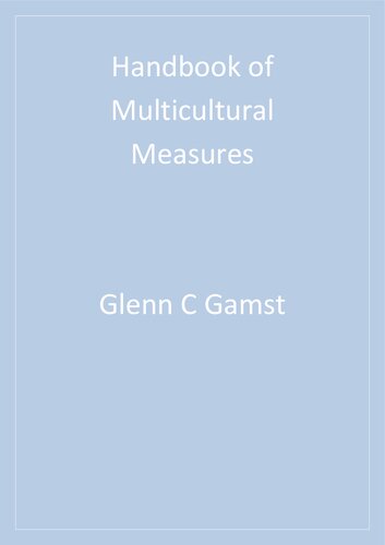 Handbook Of Multicultural Measures 1st Edition Glenn C Gamst