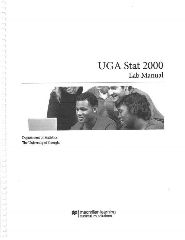 Uga Stat 2000 Lab Manual 1st Edition Uga Stat Dept