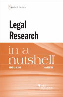 Legal Research In A Nutshell 14th Kent C Olson