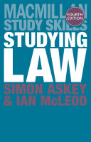 Studying Law Simon Askey Ian Mcleod