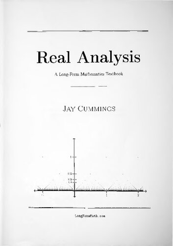 Real Analysis 2nd Jay Cummings