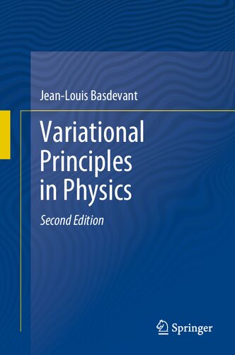 Variational Principles In Physics Jeanlouis Basdevant