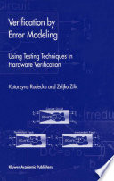 Verification By Error Modeling Using Testing Techniques In Hardware Verification 1st Edition Katarzyna Radecka