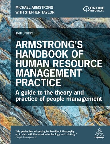 Armstrongs Handbook Of Human Resource Management Practice A Guide To The Theory And Practice Of People Management 16e 16th Michael Armstrong