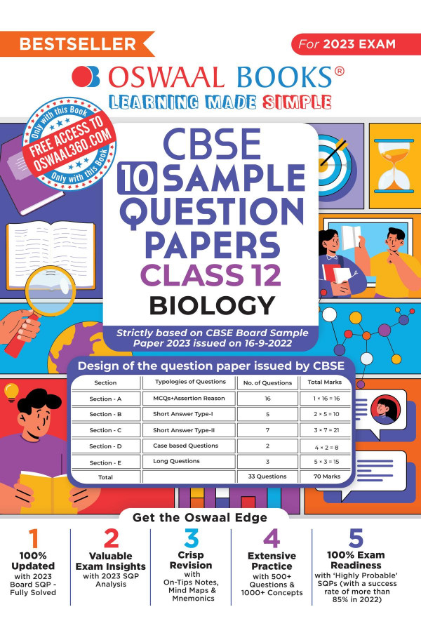 Cbse 10 Sample Question Papers Class 12 Biology 15th Edition Oswaal Books