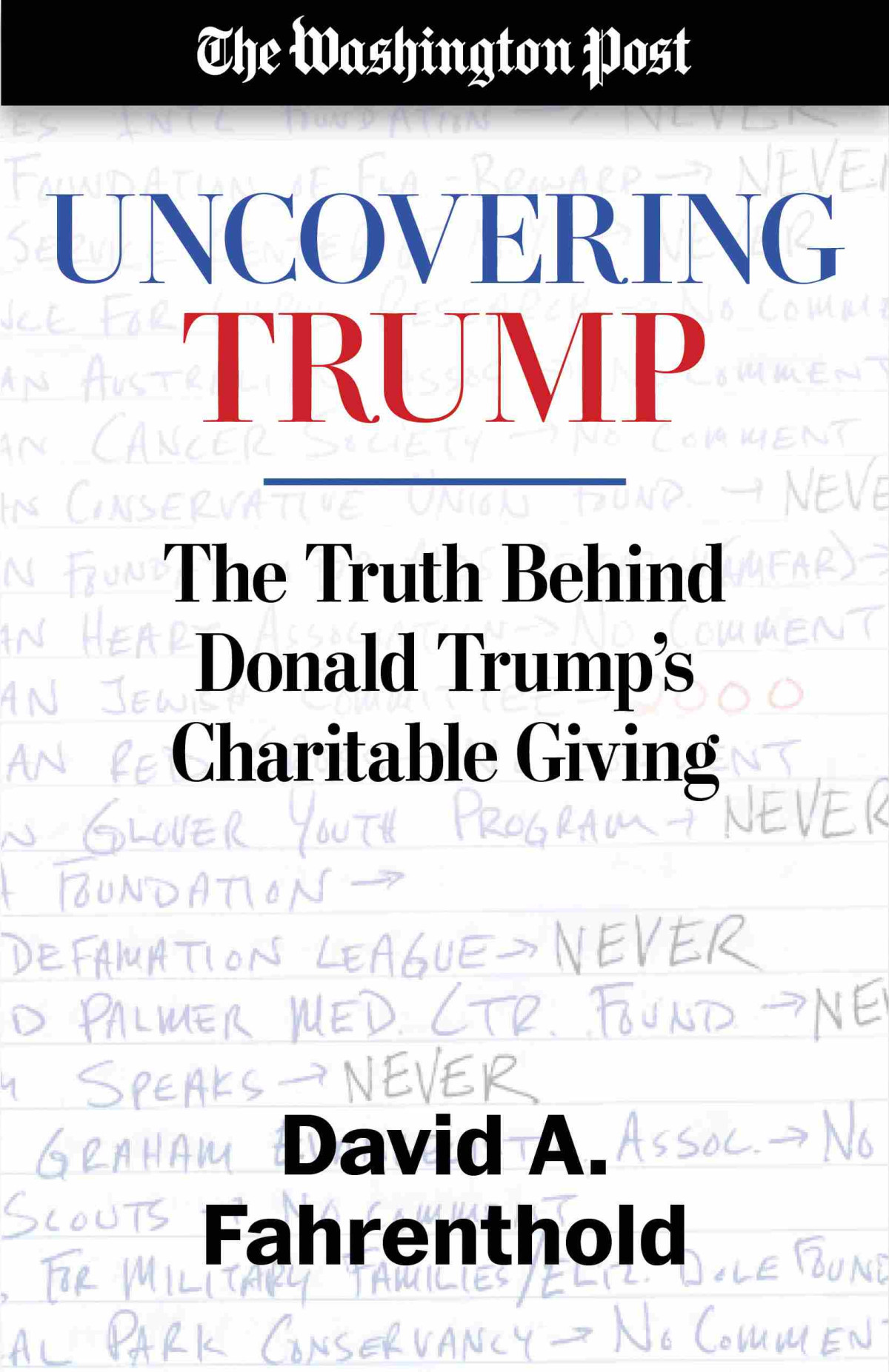 Uncovering Trump David A Fahrenthold The Washington Post