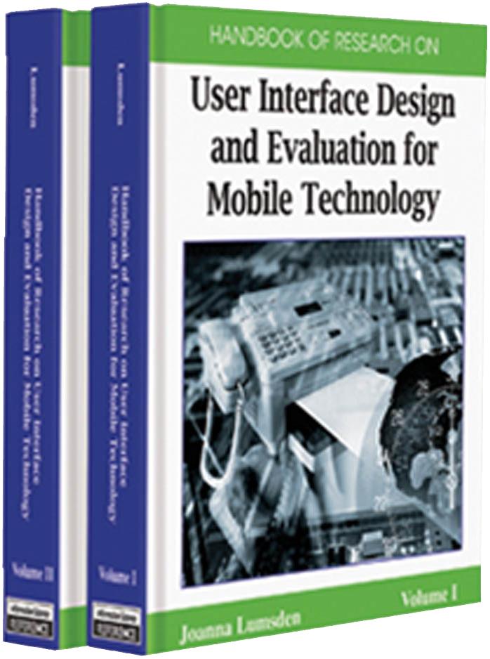 Handbook Of Research On User Interface Design And Evaluation For Mobile Technology Vol 1 Joanna Lumsden