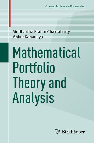 Mathematical Portfolio Theory And Analysis Siddhartha Pratim Chakrabarty