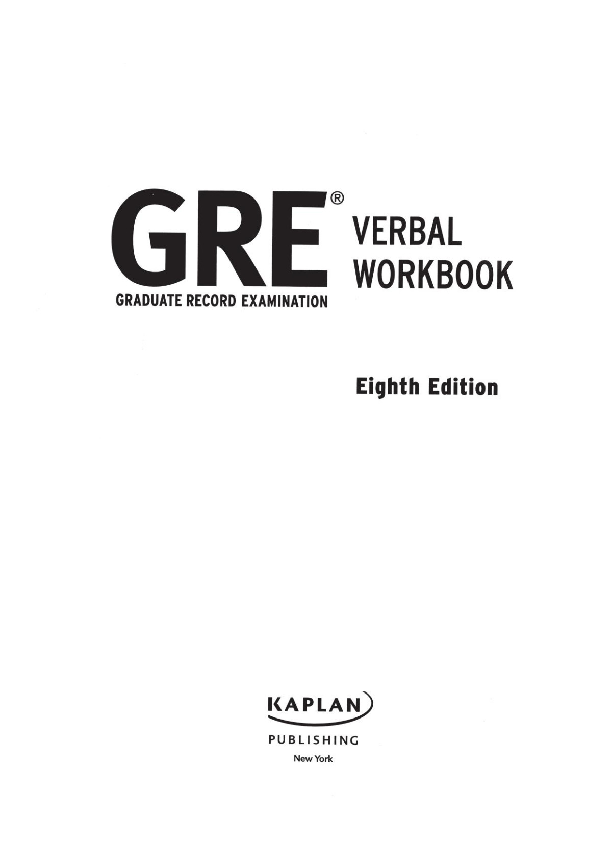 Kaplan Gre Exam Verbal Workbook Fourth Edition 20th Edition Kaplan