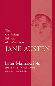 Later Manuscripts 1st Edition Jane Austen