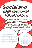 Social And Behavioral Statistics A Userfriendly Approach 2nd Edition Schacht